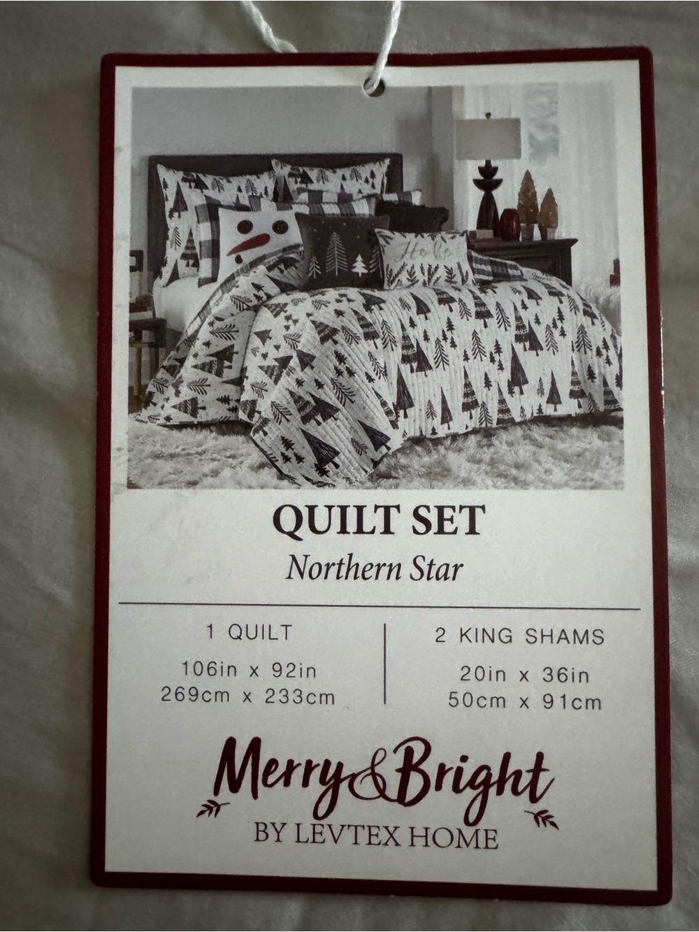 Levtex Northern Star Quilt Set - White and Black